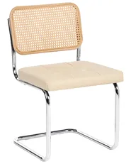 Esszimmerstuhl 2er Set ETHETE Kunstleder Hellbeige_1080600