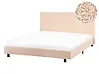 Bett mit Lattenrost Bouclé ALBI 140 x 200 cm Beige