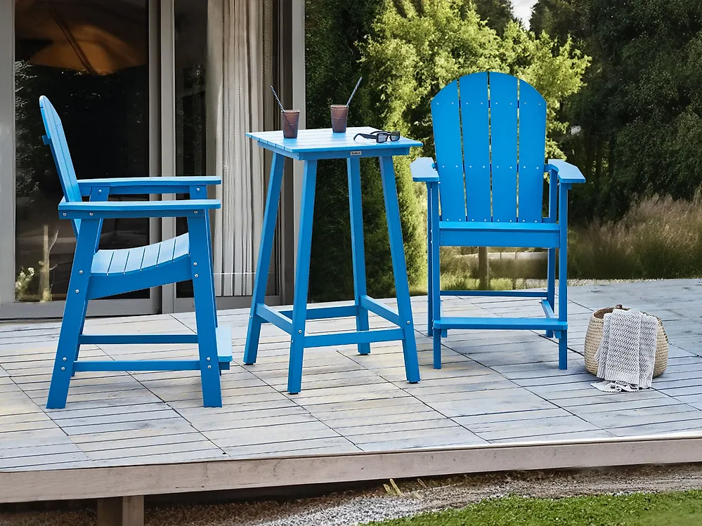 Bistro Set ADIRONDACK Blue_1183477