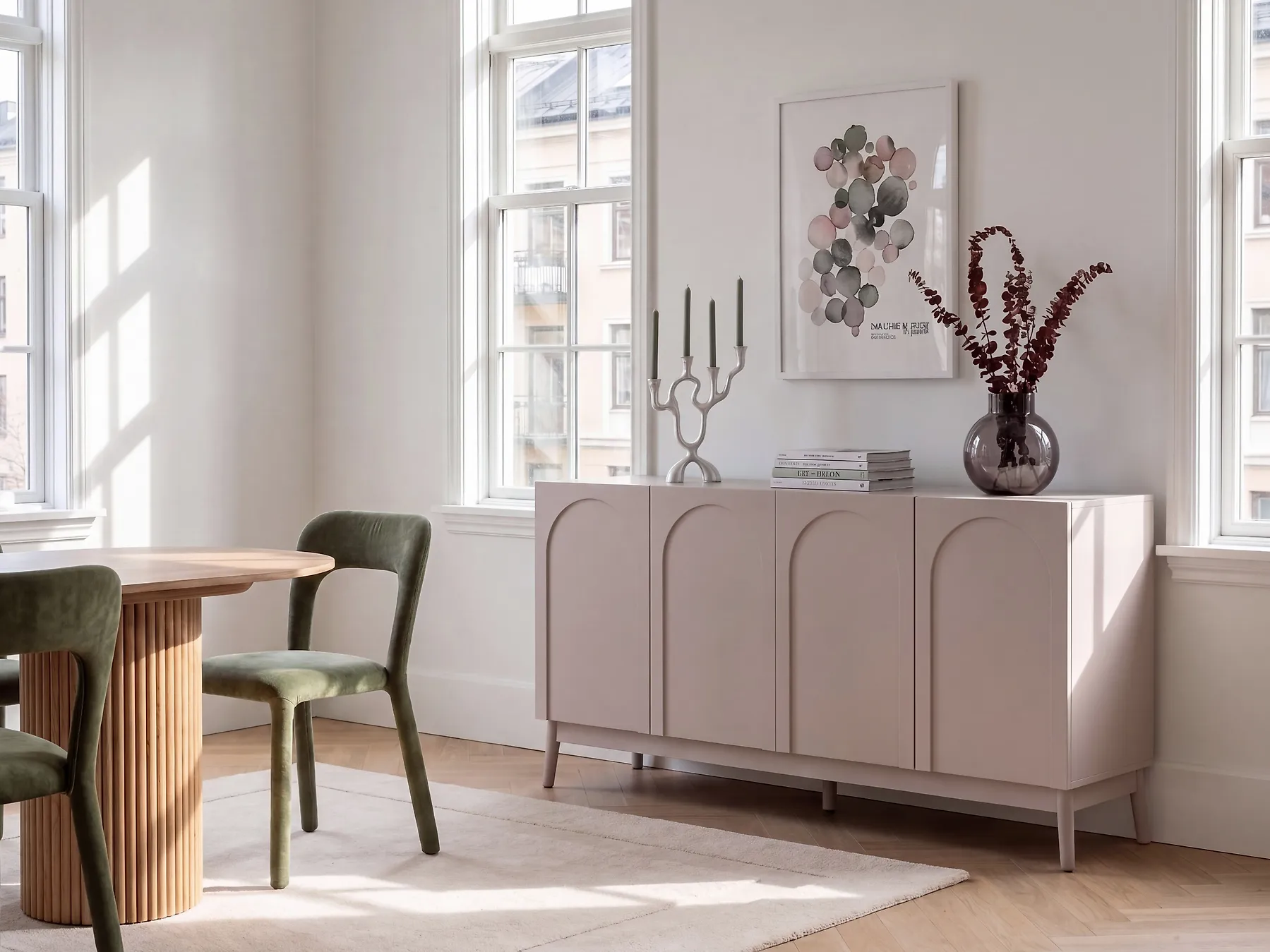 4 Door Sideboard BOULIA Light Beige_1169363