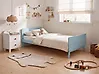 Bett mit Lattenrost Kiefernholz BONNAC 90 x 200 cm Hellblau