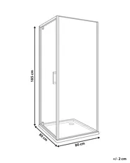 Shower Enclosure DARLI 800 x 800 x 1850 mm Silver_944090