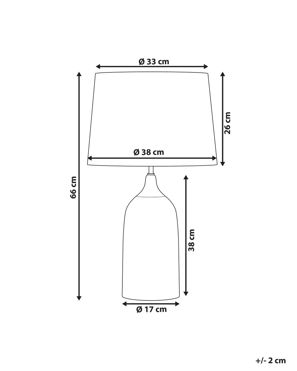Tischlampe GEORGINA Keramik Blau_822457
