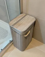 Laundry Basket KALUTARA Bamboo Grey_1001472