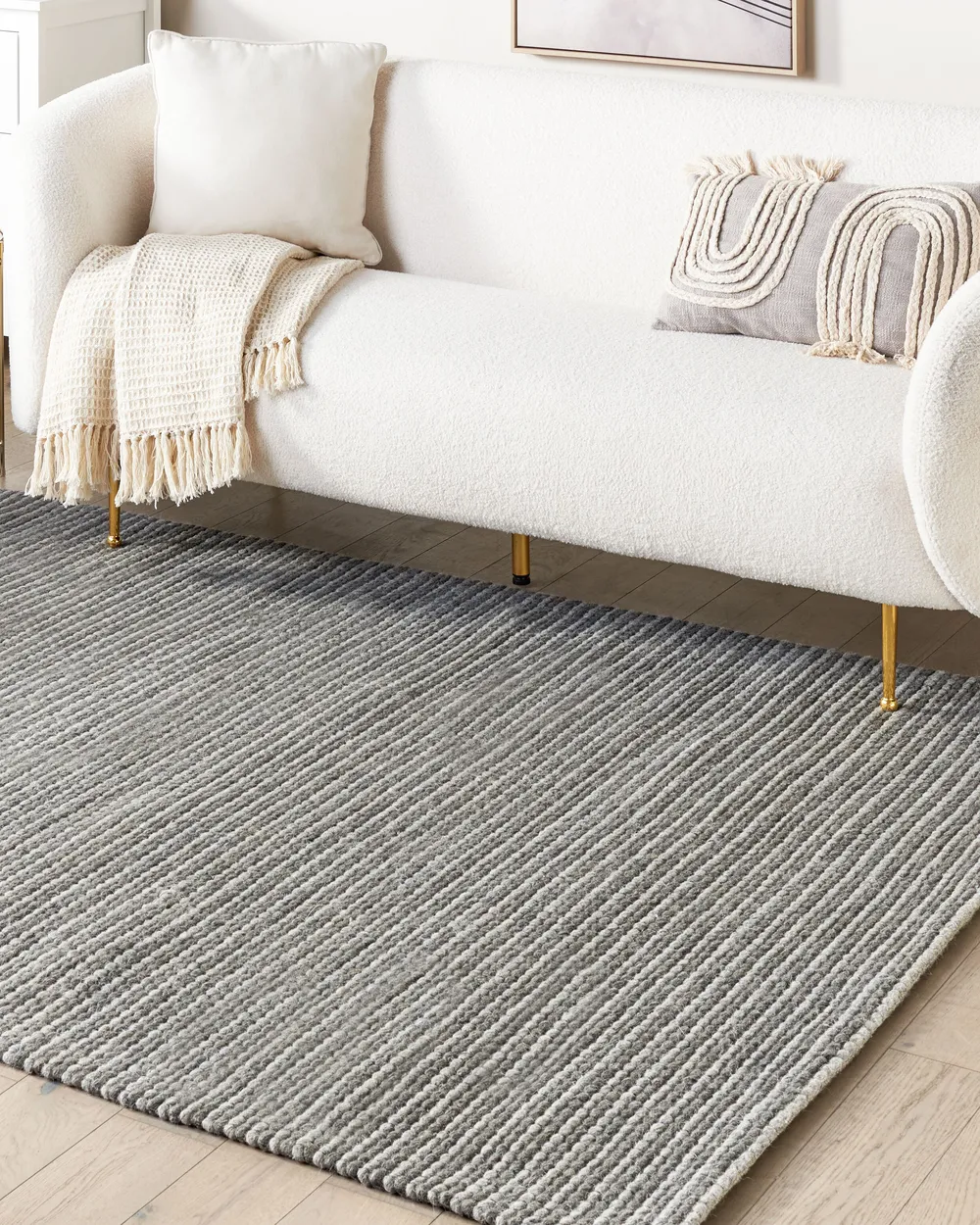 Teppich KILIS Grau 160 x 230 cm Wolle