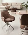 Esszimmerstuhl 2er Set JODAR Stoff Braun