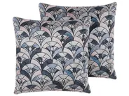 Set of 2 Decorative Cushions KOODAL 45 x 45 cm Multicolour Geometric Pattern_768872