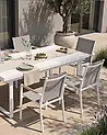 Gartenstuhl 6er Set BUSSETO Metall Grau