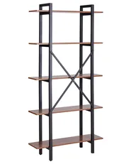 5 Tier Shelving Unit DARBY 180 cm Dark Brown_791536