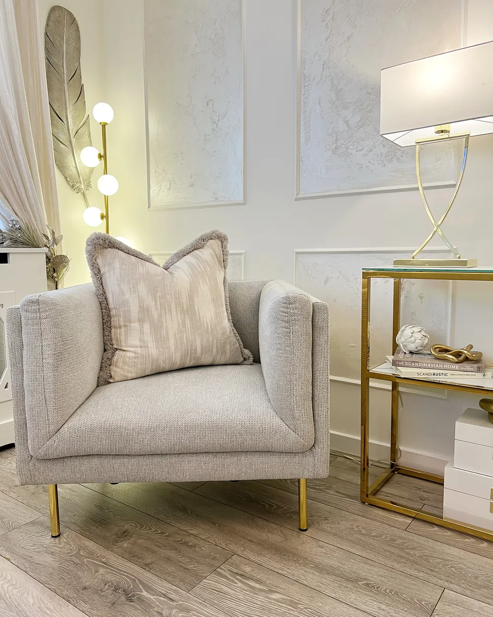 Armchair MOEN Fabric Light Grey_957152