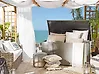 Aufbewahrungsbox MODENA 155 cm 75 cm Polyrattan Taupe