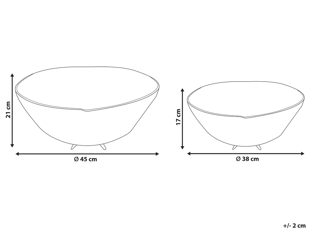 Set of 2 Bowls KRUKUT Metal Black_849321