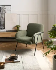 Armchair TRYSNES Boucle Green_1059391
