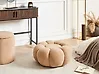 Pouf BEAUFORT Bouclé Hellbraun