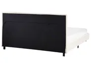Bett mit Lattenrost Bouclé ALBI 140 x 200 cm Cremeweiß_981892