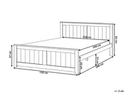 Postelja Borov les SABRAN 120 x 200 cm Bela_1060875