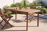 Outdoor Dining Table for 6 RONCELLO 180 cm 90 cm Acacia Wood Brown_1156009