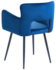 Set of 2 Dining Chairs SANILAC Velvet Navy Blue_1051710