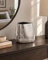 Dekorativna vaza CIRTA 20 cm Kamenina Silver_1178356