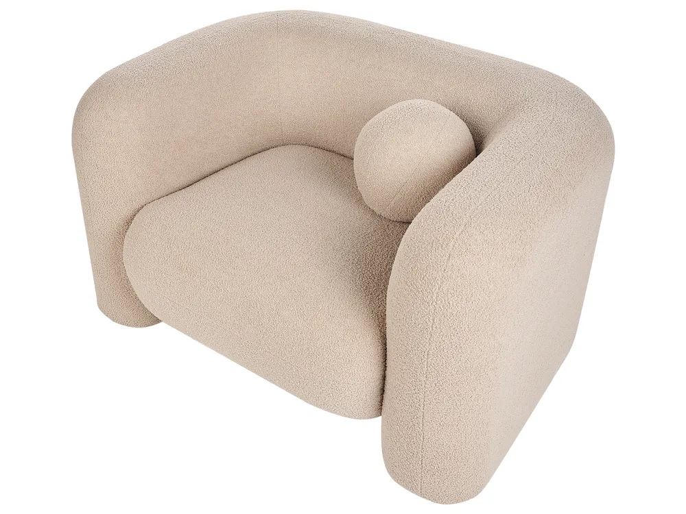 Living Room Set 4 Seater LEIREN Boucle Beige_920744