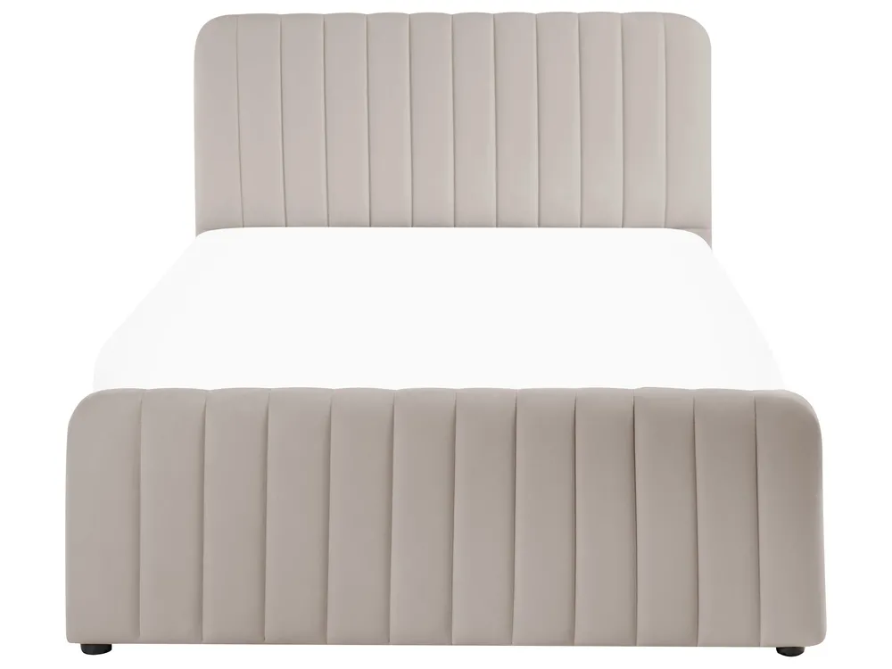 Bett mit Stauraum LUNAN Taupe 120 x 200 cm_1051499