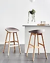 Set mit 2 Barstühlen MICCO Taupe