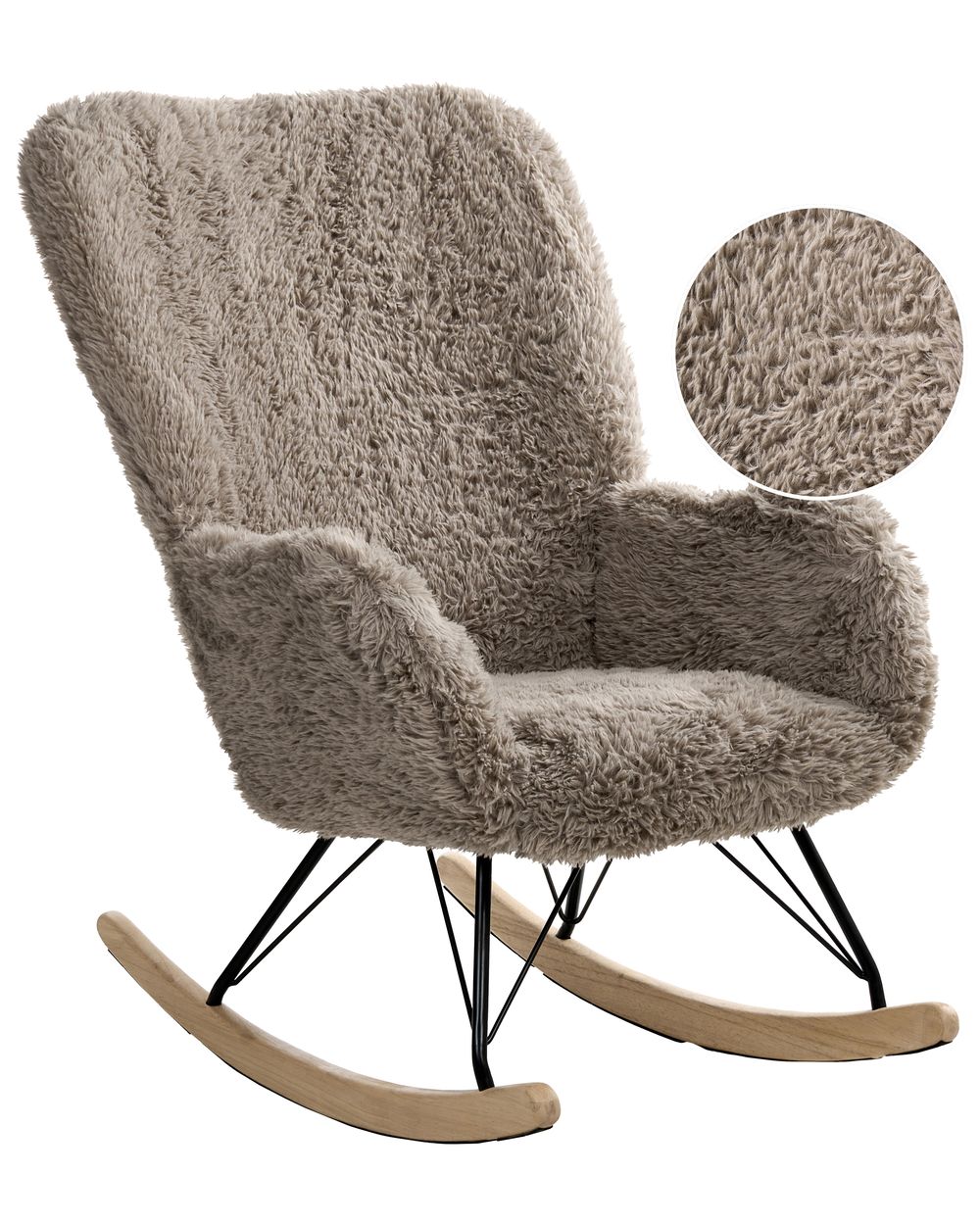 Schommelstoel AKRA Nepbont Taupe