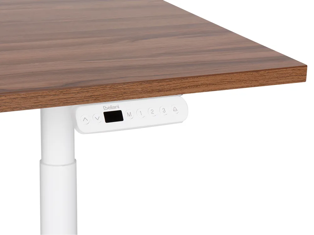 Schreibtisch elektrisch höhenverstellbar DESTINAS 120 cm 72 cm Braun / Weiß_899562