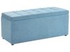 Ottomane mit Stauraum OREM Stoff 100 cm Blau