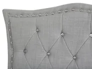 Bett mit Lattenrost Stoff METZ 160 x 200 cm Hellgrau_239688