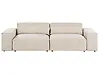 Modulsofa 2-Sitzer HELLNAR Samtstoff Hellbeige