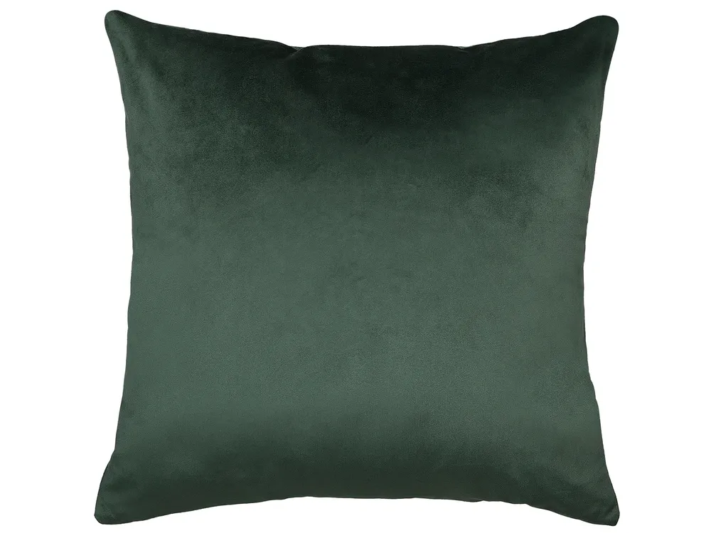 Dekokissen 2er Set BLUEBELL 45 x 45 cm Samtstoff Dunkelgrün Tiermuster_769097