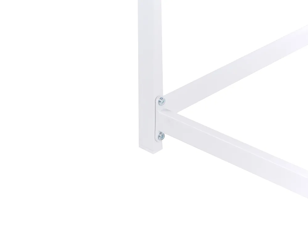 Gartenbar Set 2-Sitzer AVETRANA Metall Braun / Weiß_987567