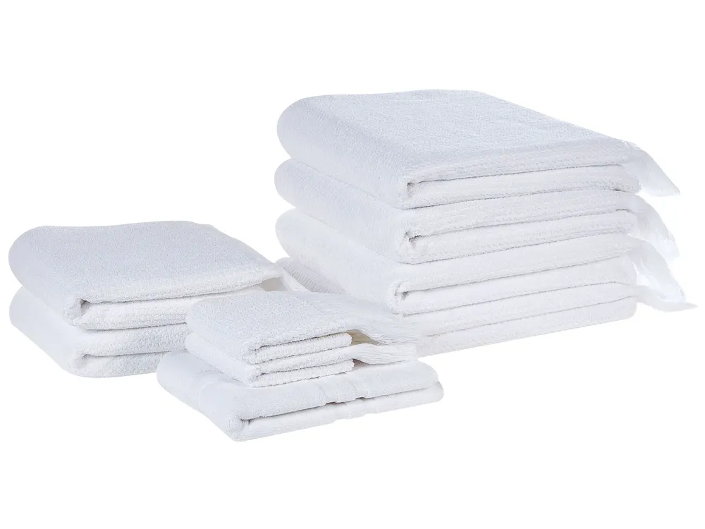 Handtücher 9er Set ATIU Baumwollfrottee Weiß_1067877
