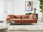 Sofa 3-Sitzer MATILA Stoff Goldbraun_951844