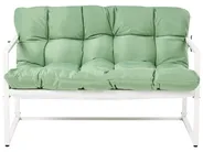 Lounge Set mit Tisch 4-Sitzer GARDA Metall Grün_1021268