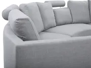 Canapé arrondi 7 places ROTUNDE Tissu Gris clair_709297