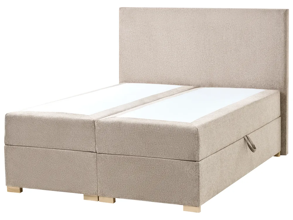 Kontinentalna postelja s prostorom za shranjevanje MAJOR Siva bež barva 120 x 200 cm_1028107