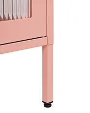 Vitrine mit Glastüren HARLYN  90 cm Metall Pfirsichrosa_1160808