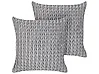 Dekokissen 2er Set ECLIPTA 45 x 45 cm Grau Ohne Muster