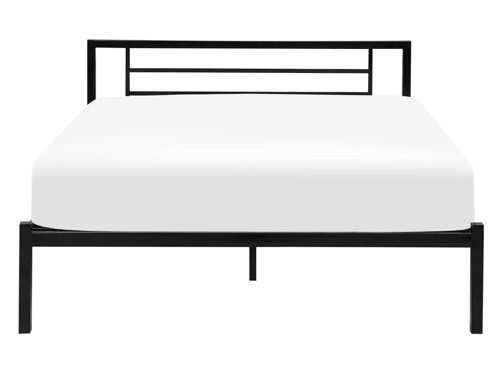 Bett mit Lattenrost Metall CUSSET 140 x 200 cm Schwarz_817970