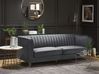 Sofa 3-Sitzer ARVIKA Samtstoff Dunkelgrau