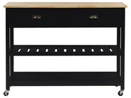Servierwagen NAVARINO Holz Schwarz_774592
