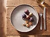 Dessertteller 8er Set COSTMARY Steinzeug Grau 21 cm