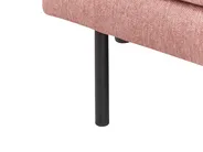 Corner Sofa 2 Seater BREDA Fabric Pink Left Hand_895087