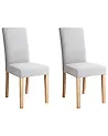 Esszimmerstuhl 2er Set BROADWAY Stoff Grau