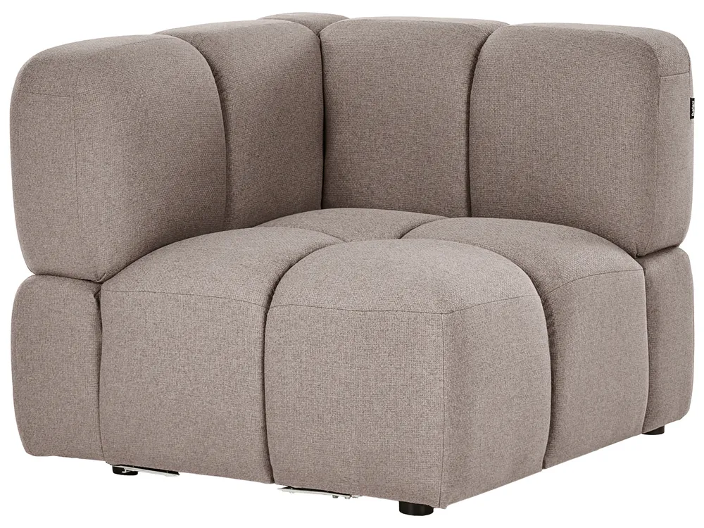 Modular U-Shape Sofa 8 Seater MAKSABERG Fabric Taupe_1136434