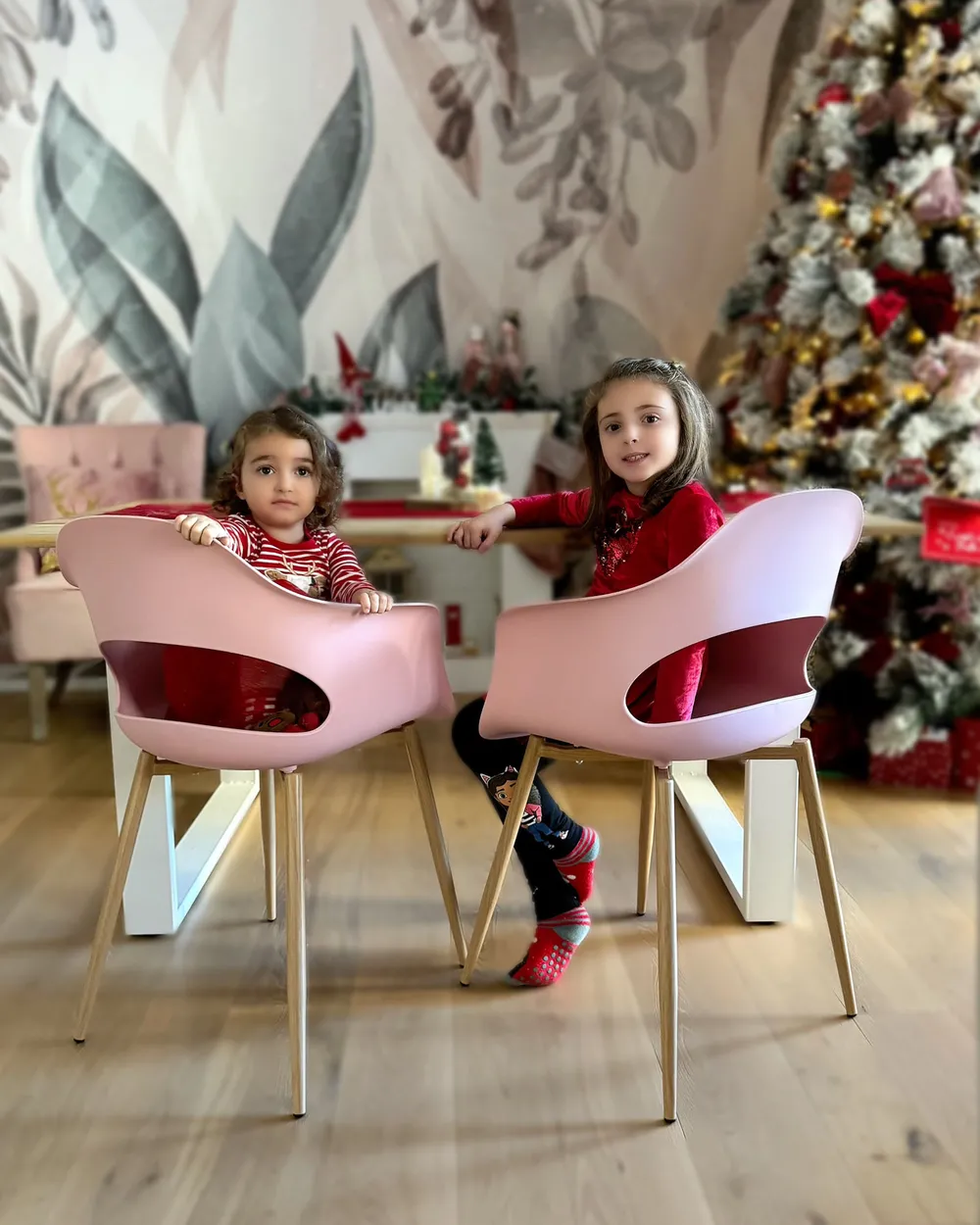 Set of 2 Dining Chairs UTICA Pink_918348