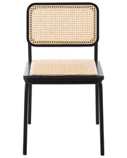 Esszimmerstuhl 2er Set CORVALLIS Polyrattan Schwarz_1058798