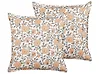 Dekokissen 2er Set MEADIA 45 x 45 cm Baumwolle Rot Blumenmuster